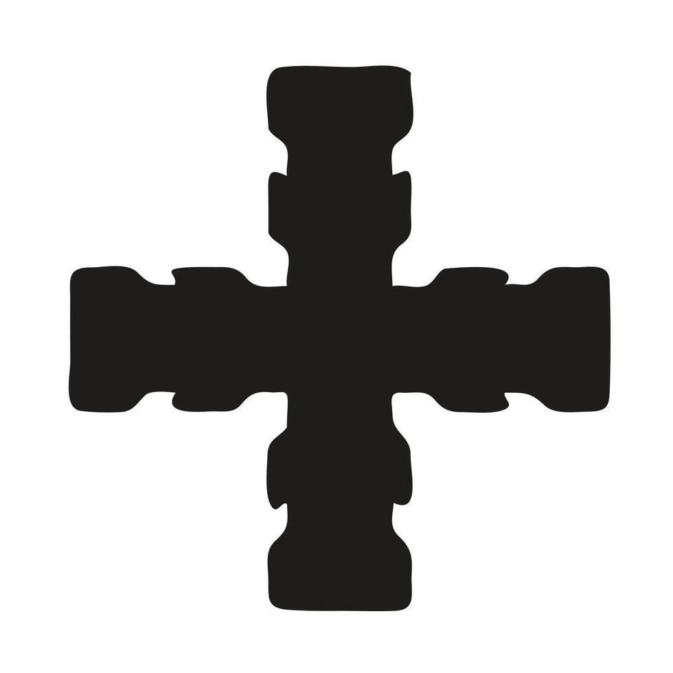 Simple Christian Cross Design for Religious Imagery vector