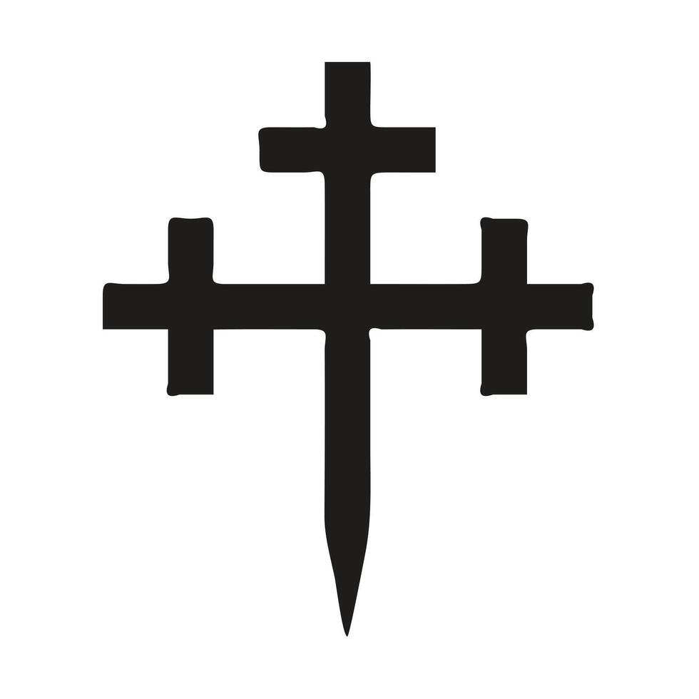 stylized depiction of Jesus Christ on the cross, set within a circular frame adorned with intricate, ornate floral and scrollwork patterns. vector