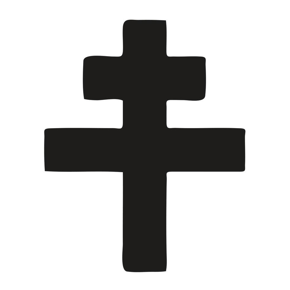 graphic depiction of a Christian cross. vector