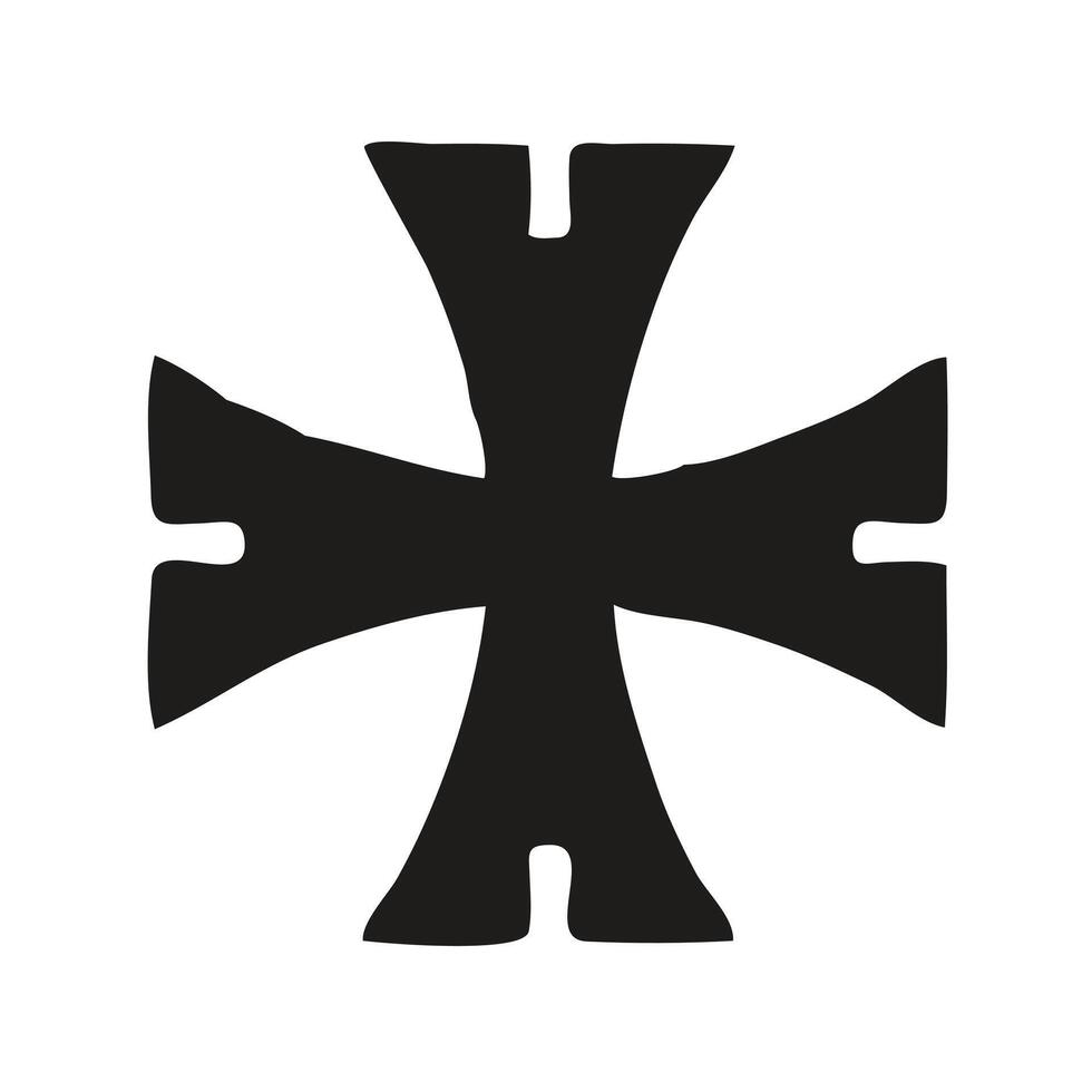 representation of a stylized cross, likely for religious or symbolic use. vector