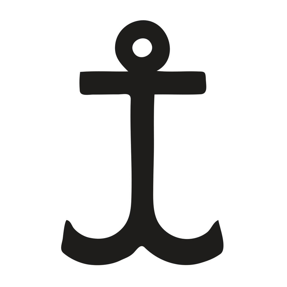 stylized black cross on a white background. vector