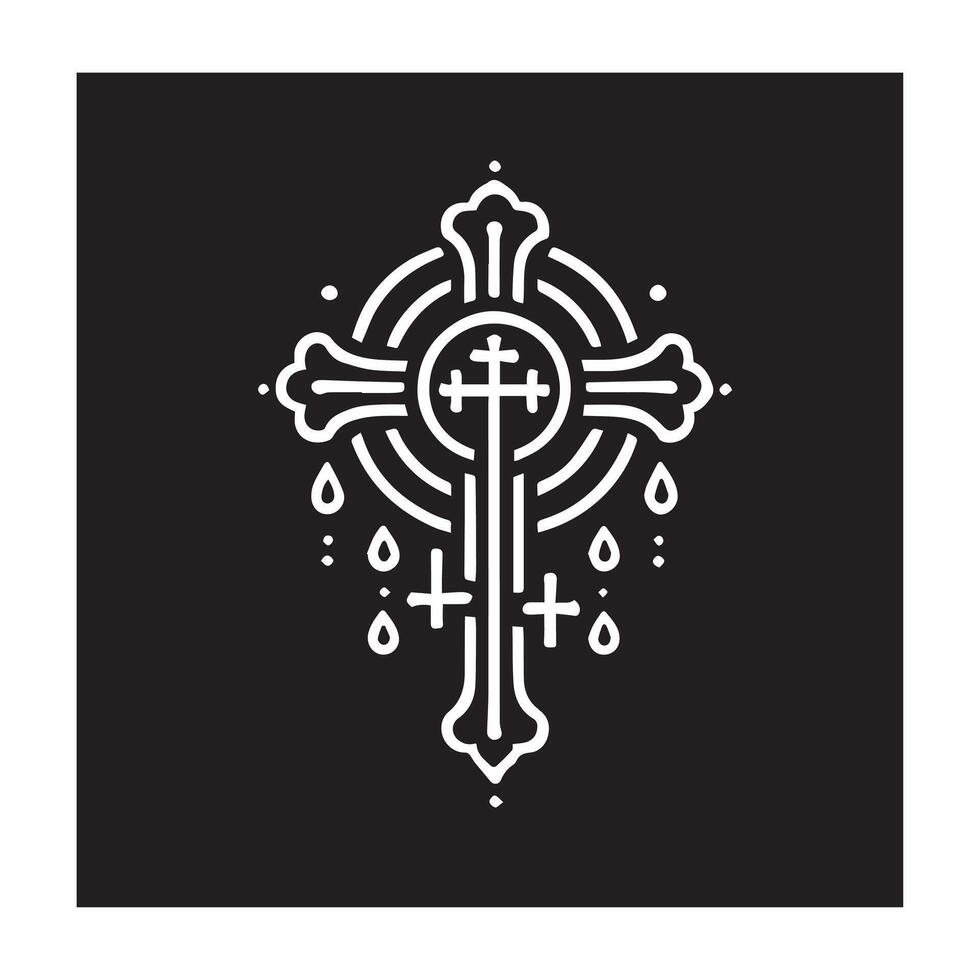 Simple Christian Cross Design vector