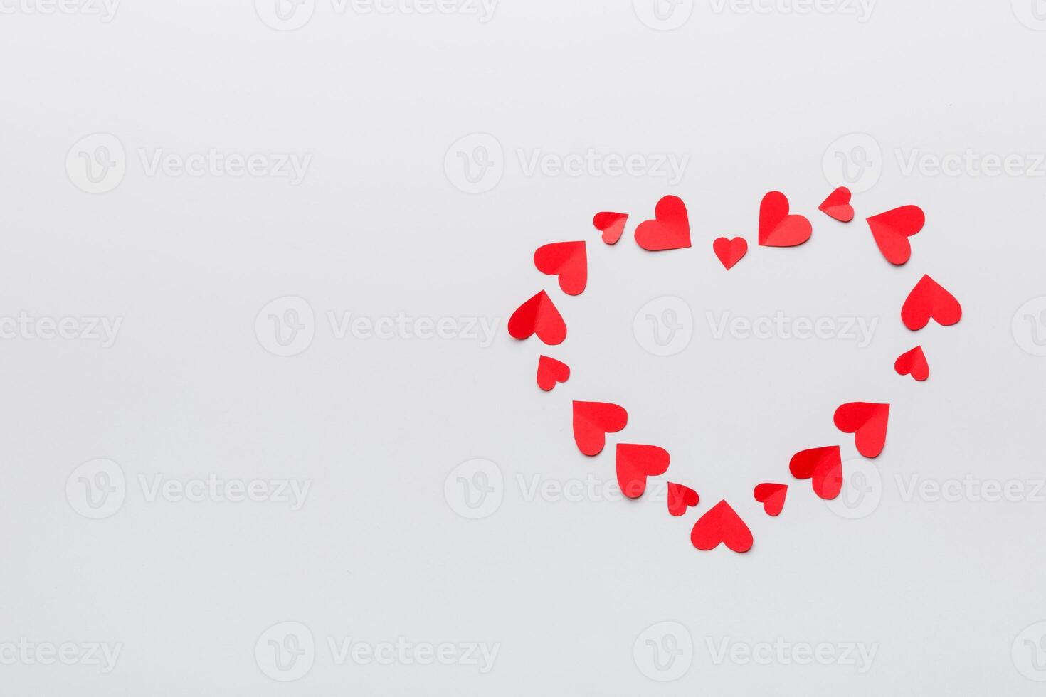 beautiful red heart frame. Valentine day background with copy space photo