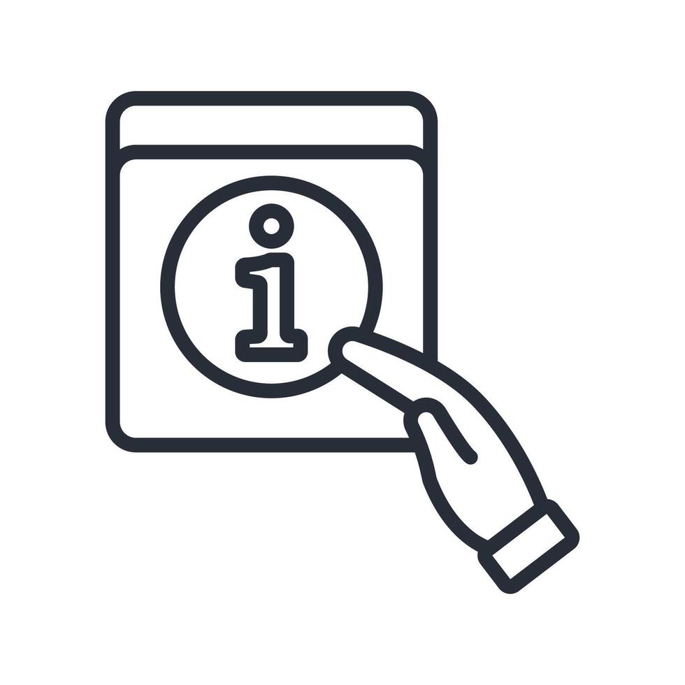 info box icon. .Editable stroke.linear style sign for use web design,logo.Symbol illustration. vector
