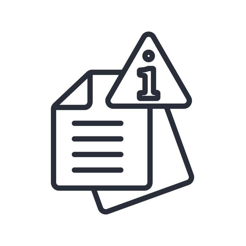notice icon. .Editable stroke.linear style sign for use web design,logo.Symbol illustration. vector
