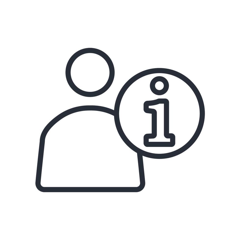 user info icon. .Editable stroke.linear style sign for use web design,logo.Symbol illustration. vector
