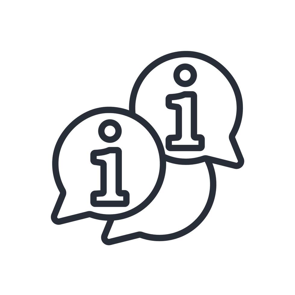 chat icon. .Editable stroke.linear style sign for use web vector