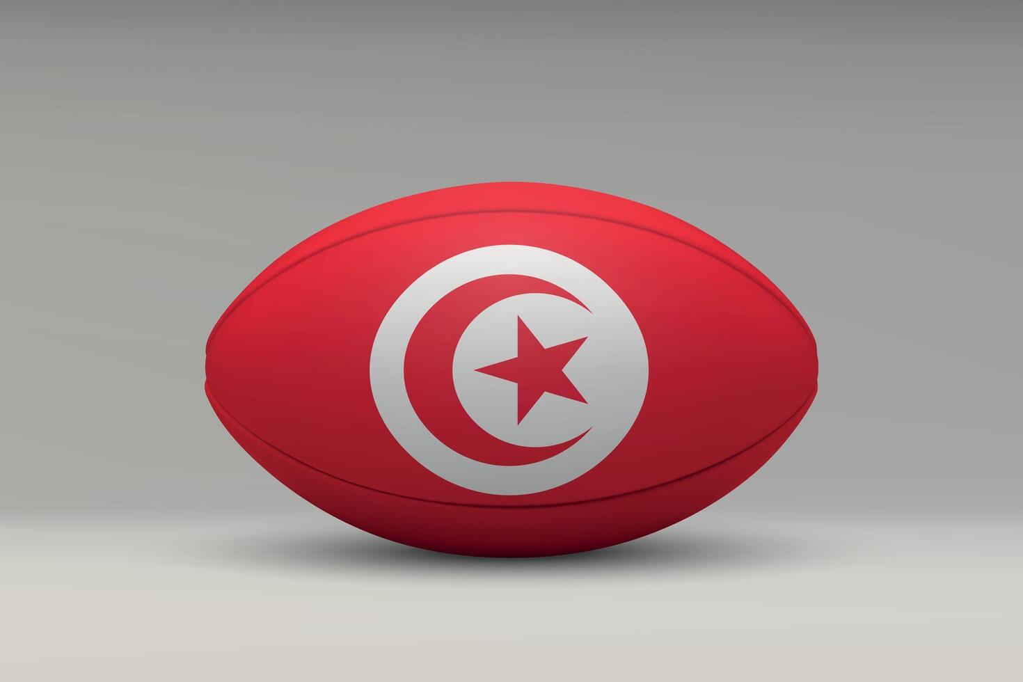 Tunisia Rugby Ball with National Flag Design vector
