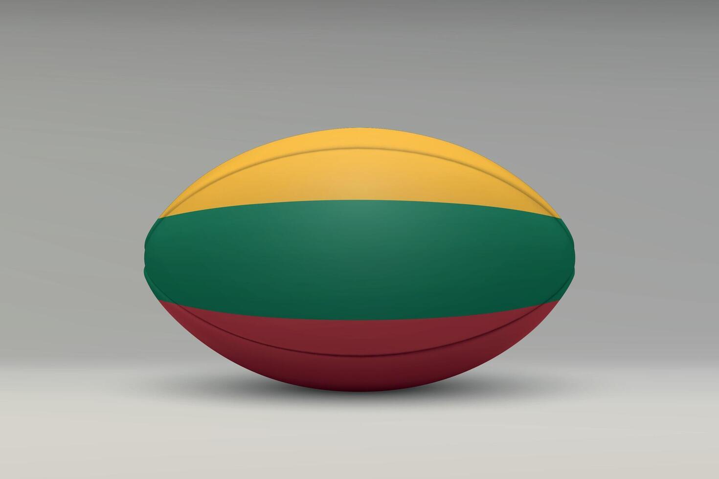 Lithuania Rugby Ball with National Flag Design vector