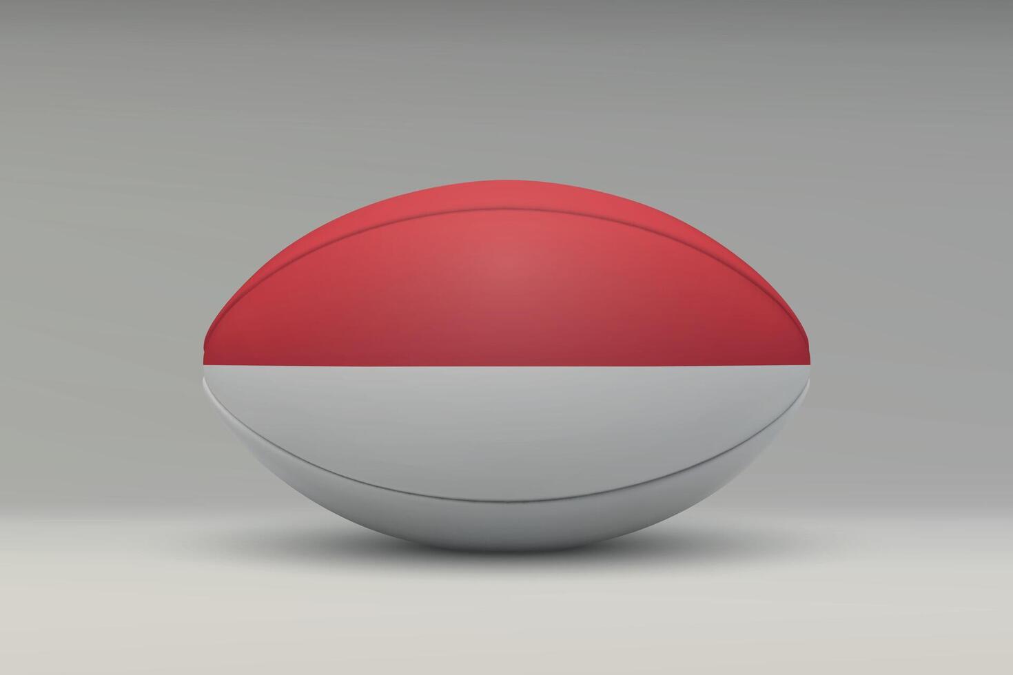 Monaco Rugby Ball with National Flag Design vector