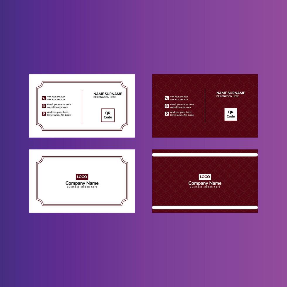 Modern Business Card Design in Bundle. Innovative Template Display for Promotional Campaign. vector