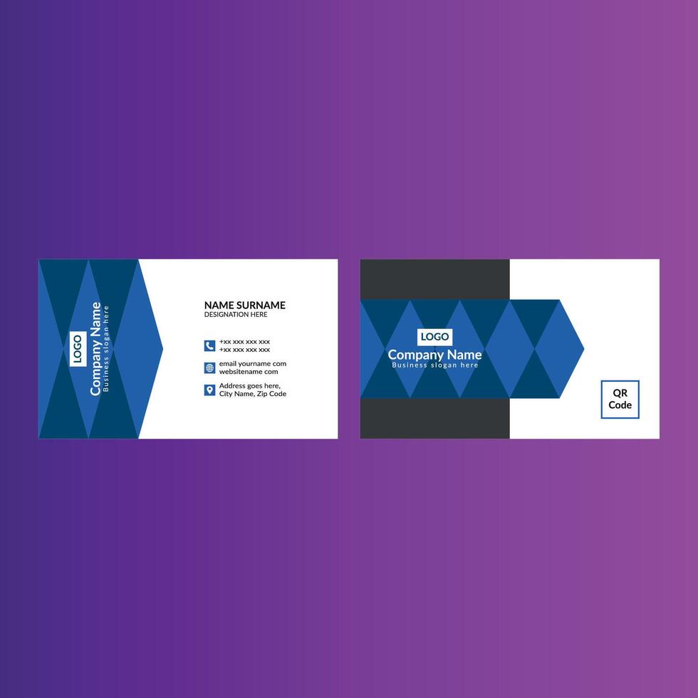 Modern Business Card Design. Artistic Layout Display for Promotional Campaign. vector