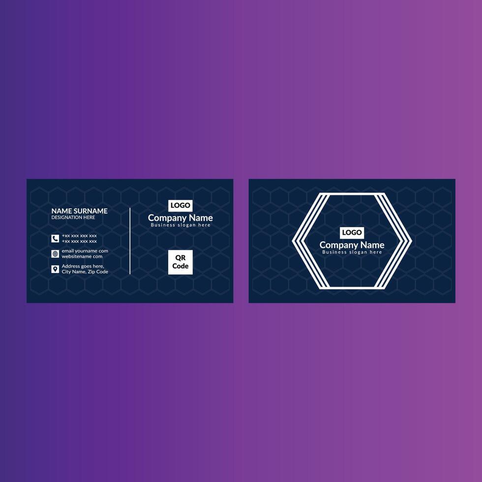 Modern Business Card Design. Dynamic Layout Display for Promotional Campaign. vector