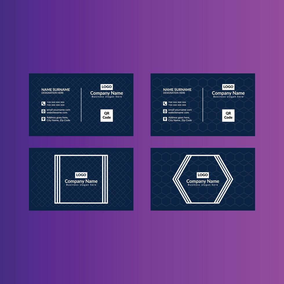 Modern Business Card Design in Bundle. Dynamic Template Display for Promotional Campaign. vector