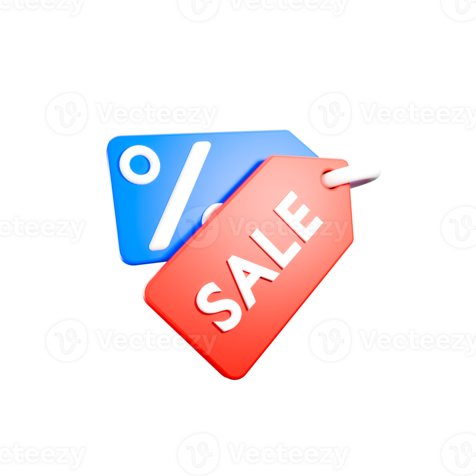 3d icon render discount label png