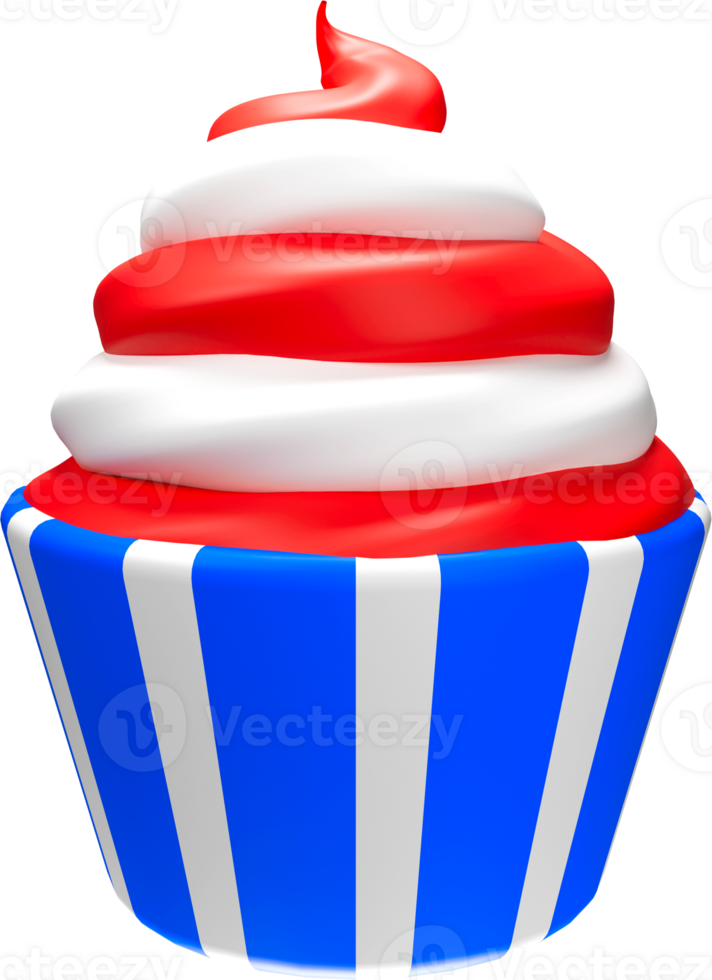 3d rendering illustration of cupcake png