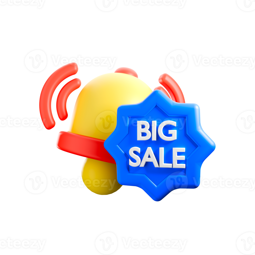 3d icon render big sale png
