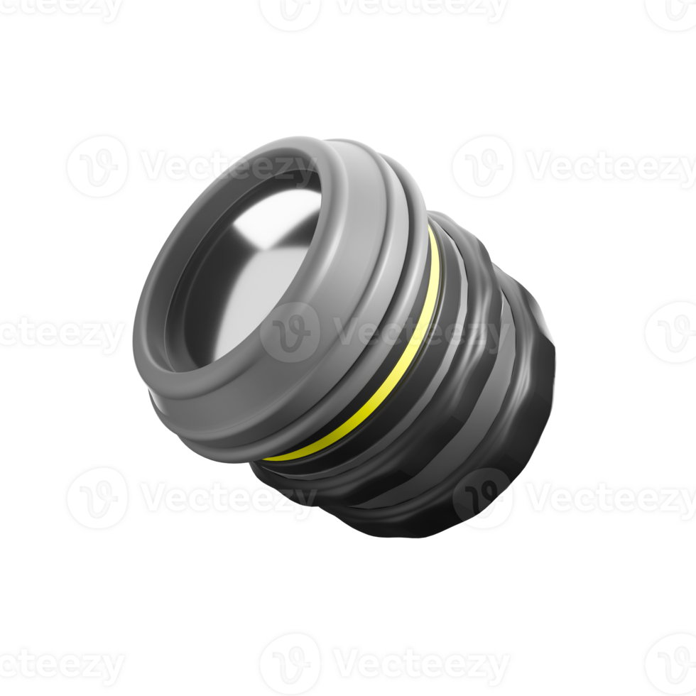 3d icon render of camera macro lens png