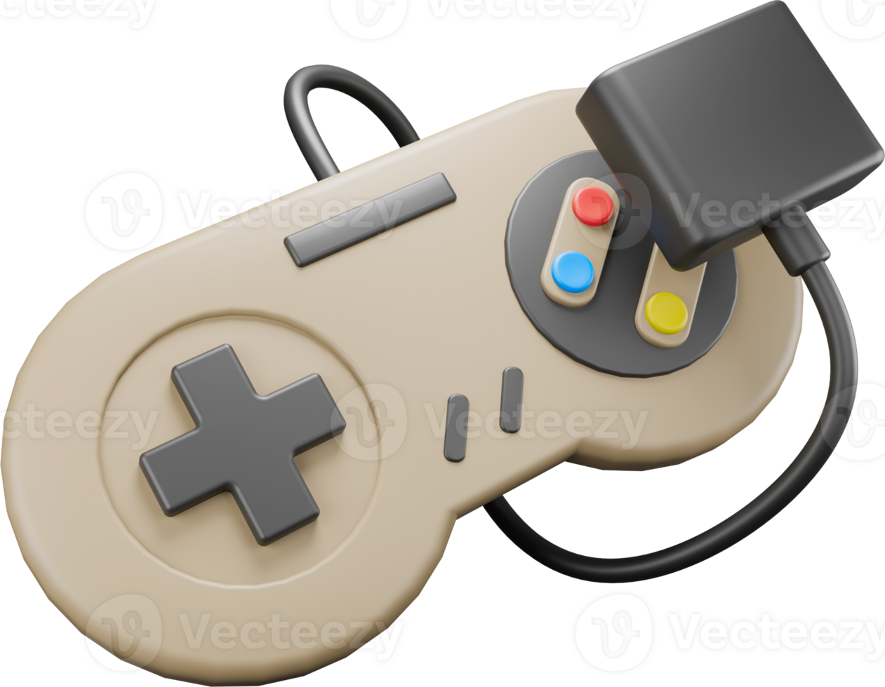 3d rendering illustration of Nintendo joystick png