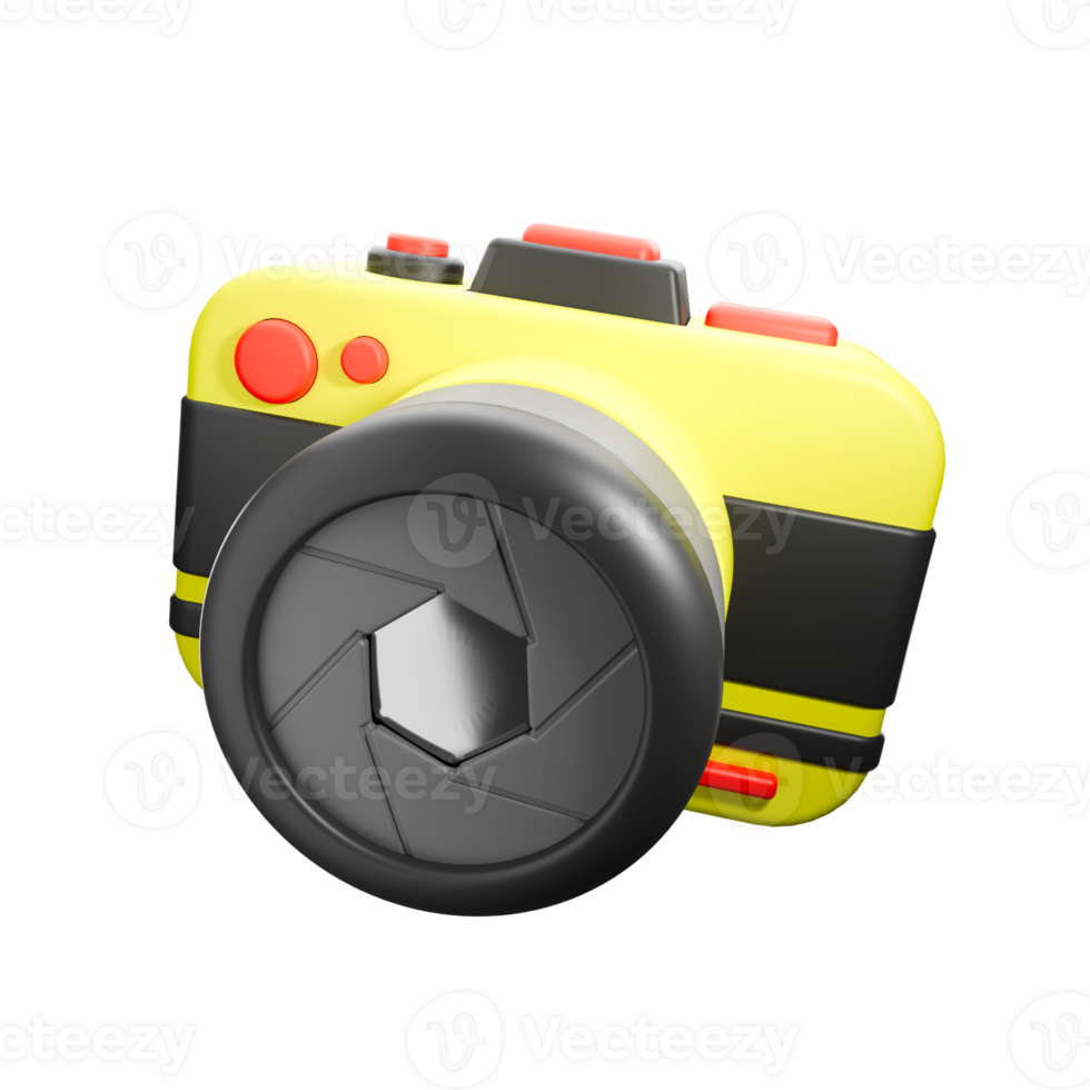 a 3d icon render DSLR camera for photography png