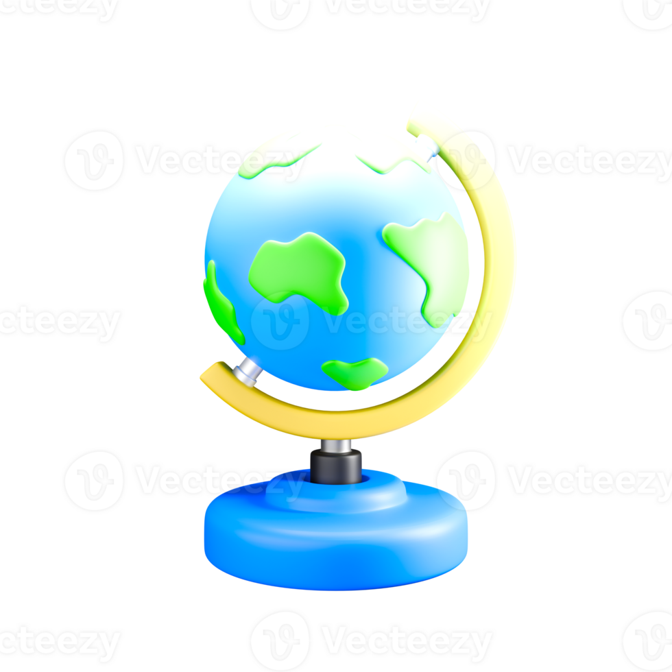 3d icon render of globe png