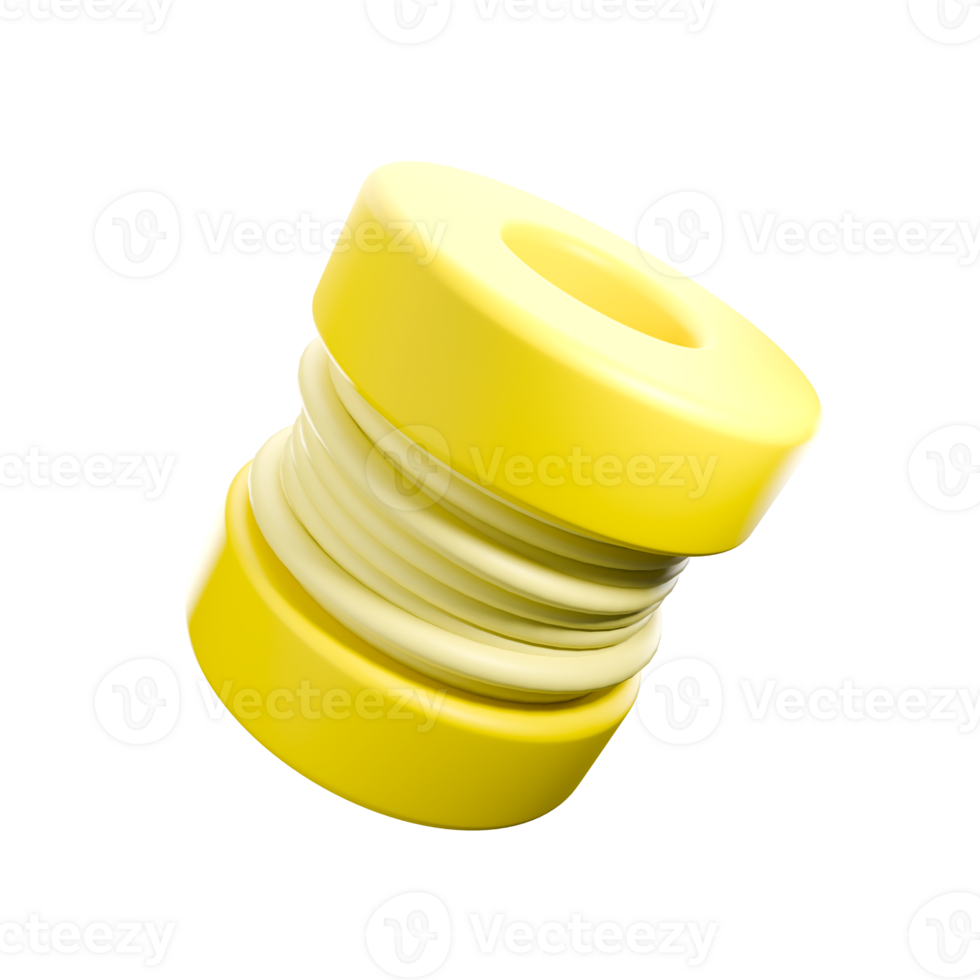 3d illustration of thread rolls for sewing png