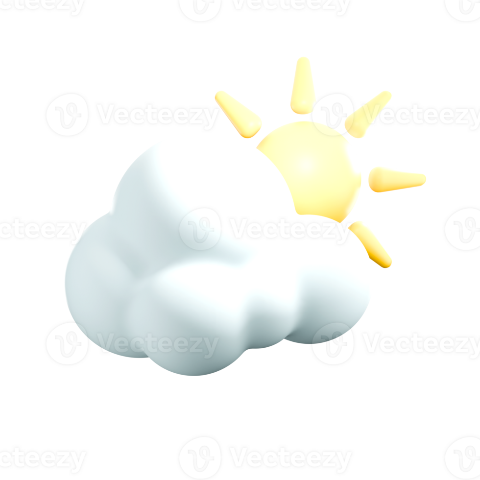 3d rendering illustration of cloudy weather png