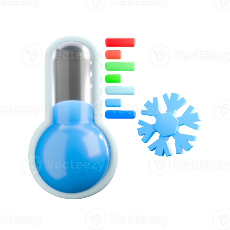 3d illustration of cold temperature png