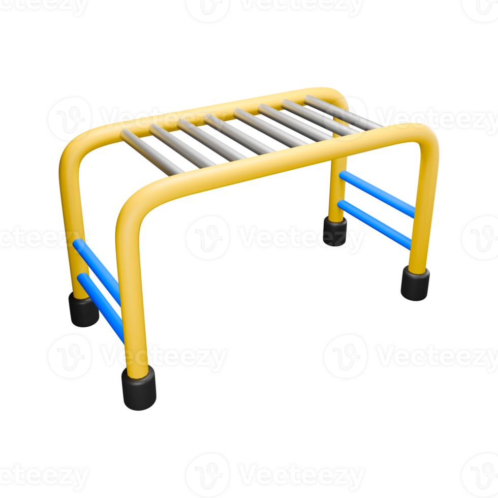 3d illustration monkey bars in playground for children png