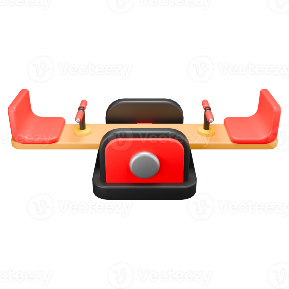 a 3d icon render seesaw png
