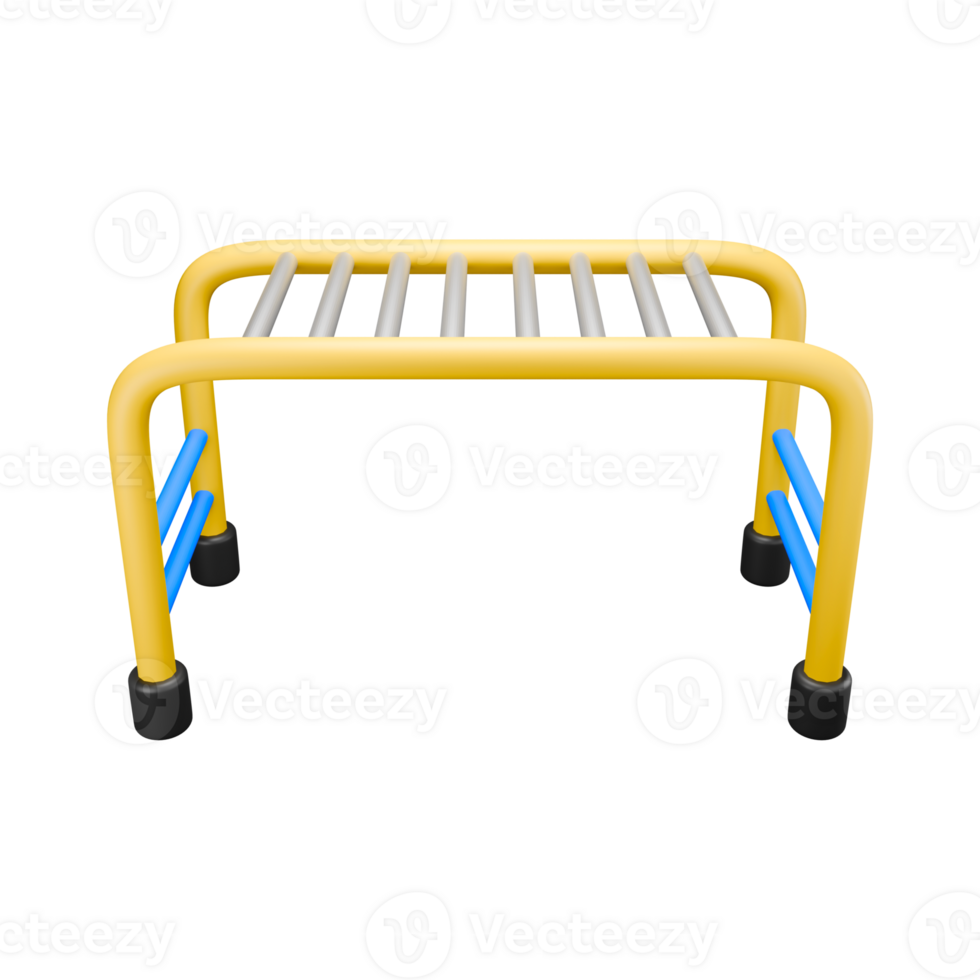 3d illustration monkey bars in playground png