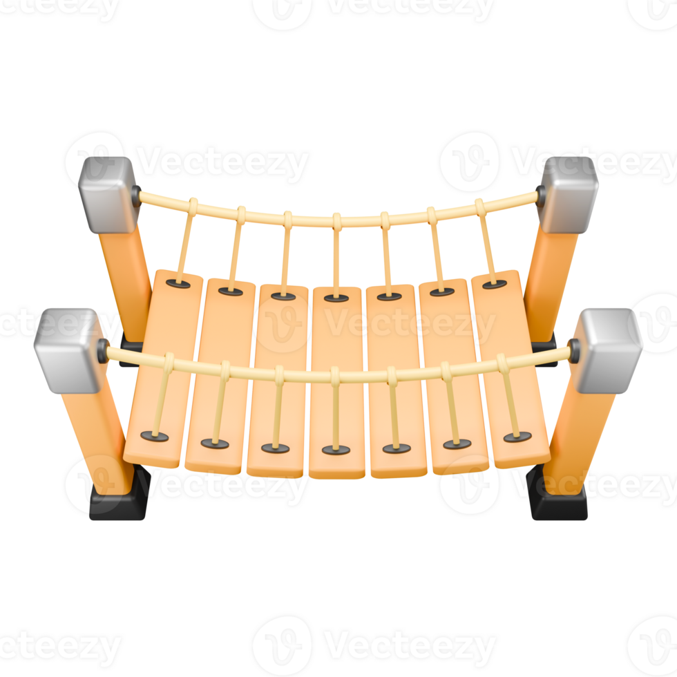3d illustration bridge for playground png
