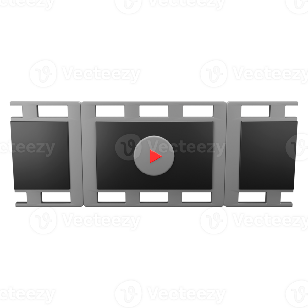 3d illustration of photo film png