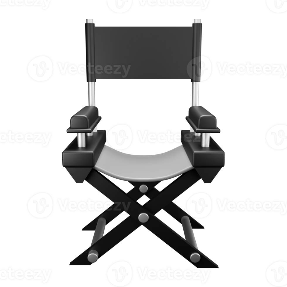 3d icon render movie director chair png