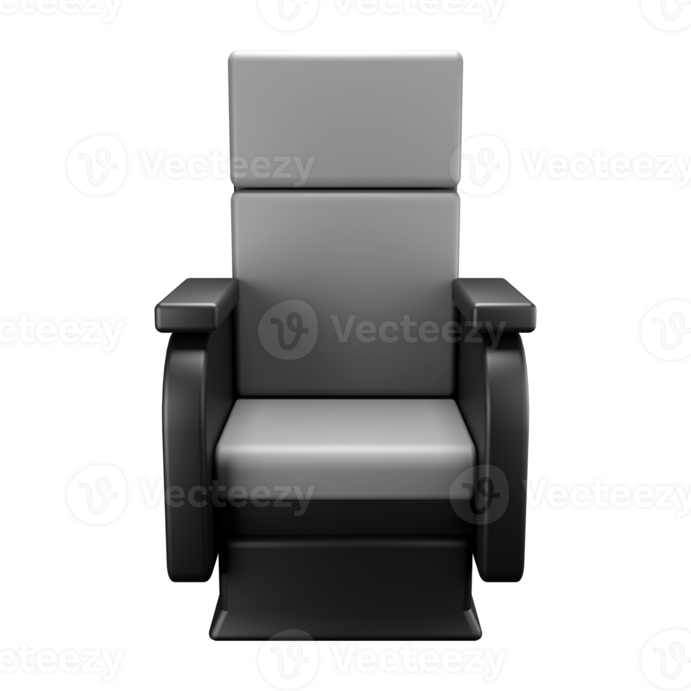 3d illustration of grey cinema seat png
