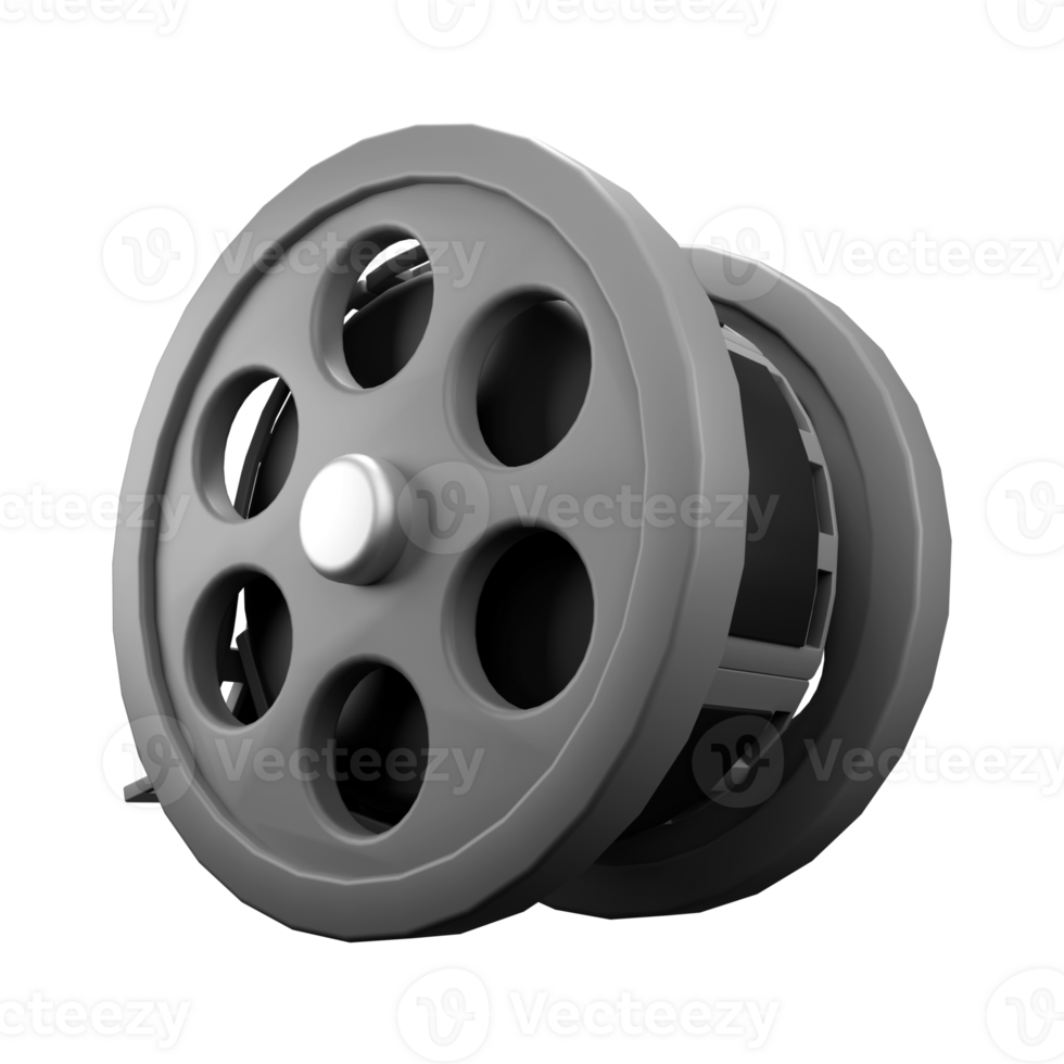 3d render illustration of photo film roll png