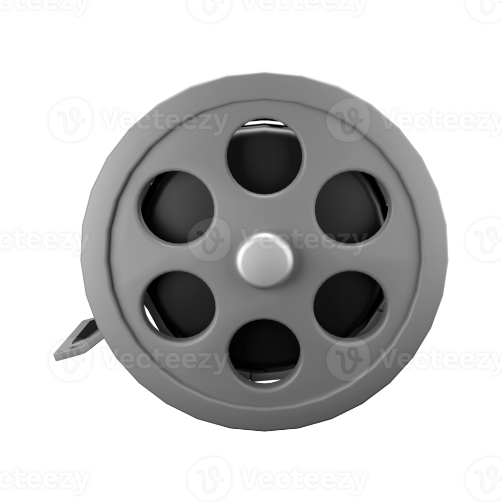 3d render photo film roll png
