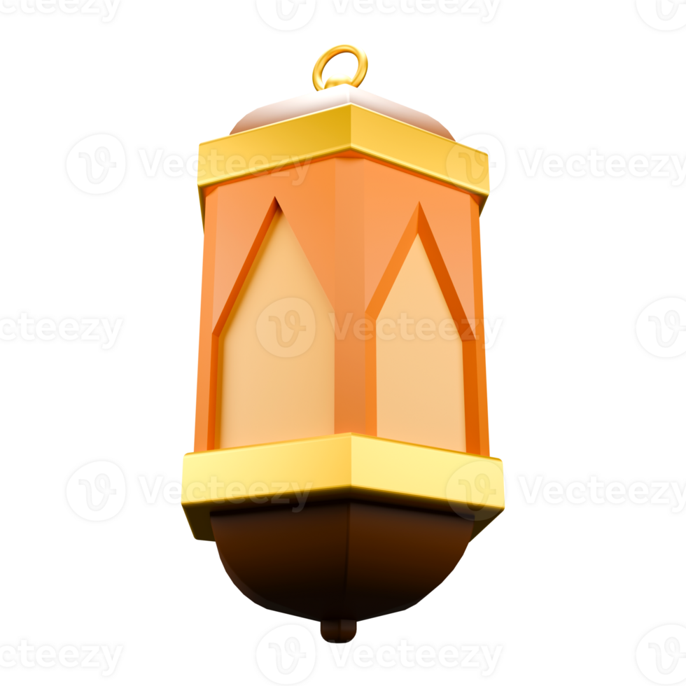 3d render illustration of islamic lamp for ramadan month png