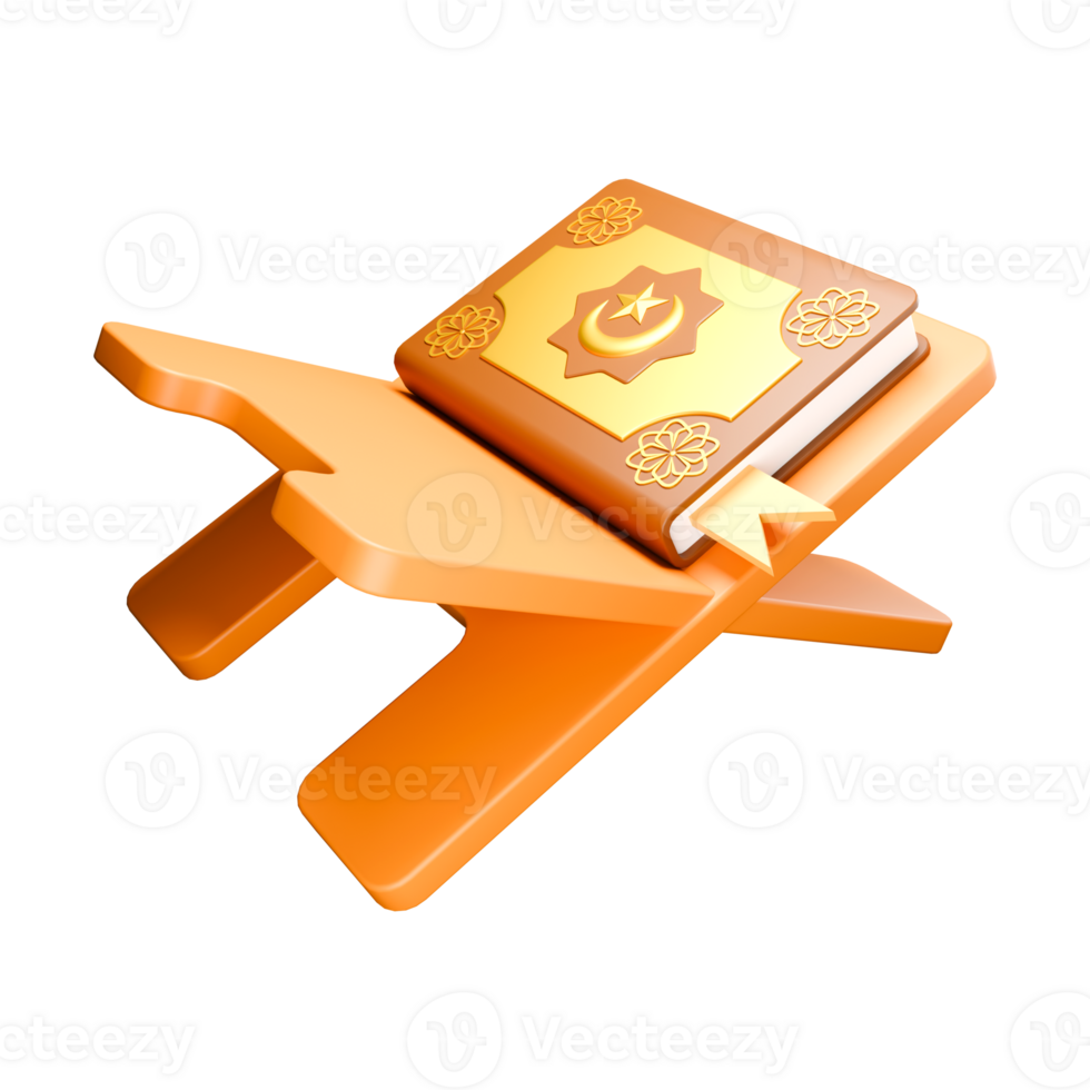 illustration of Koran on the wooden Koran buffer png