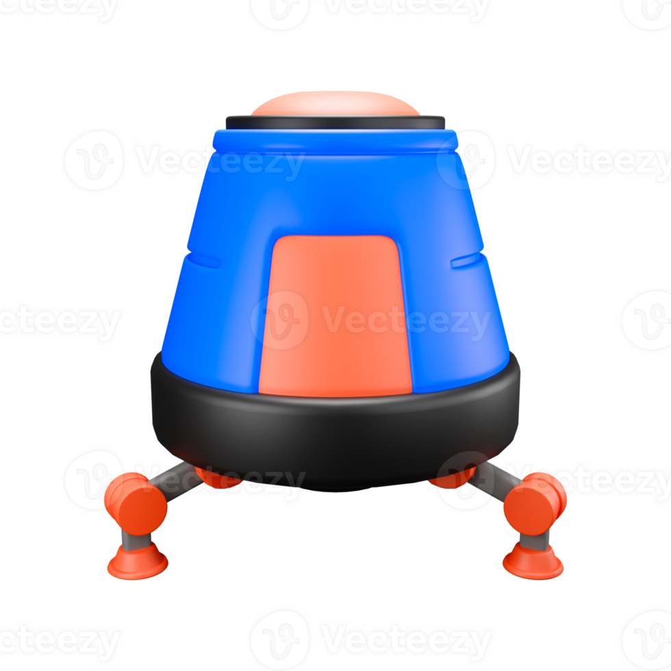 3d icon render illustration of space robotic png