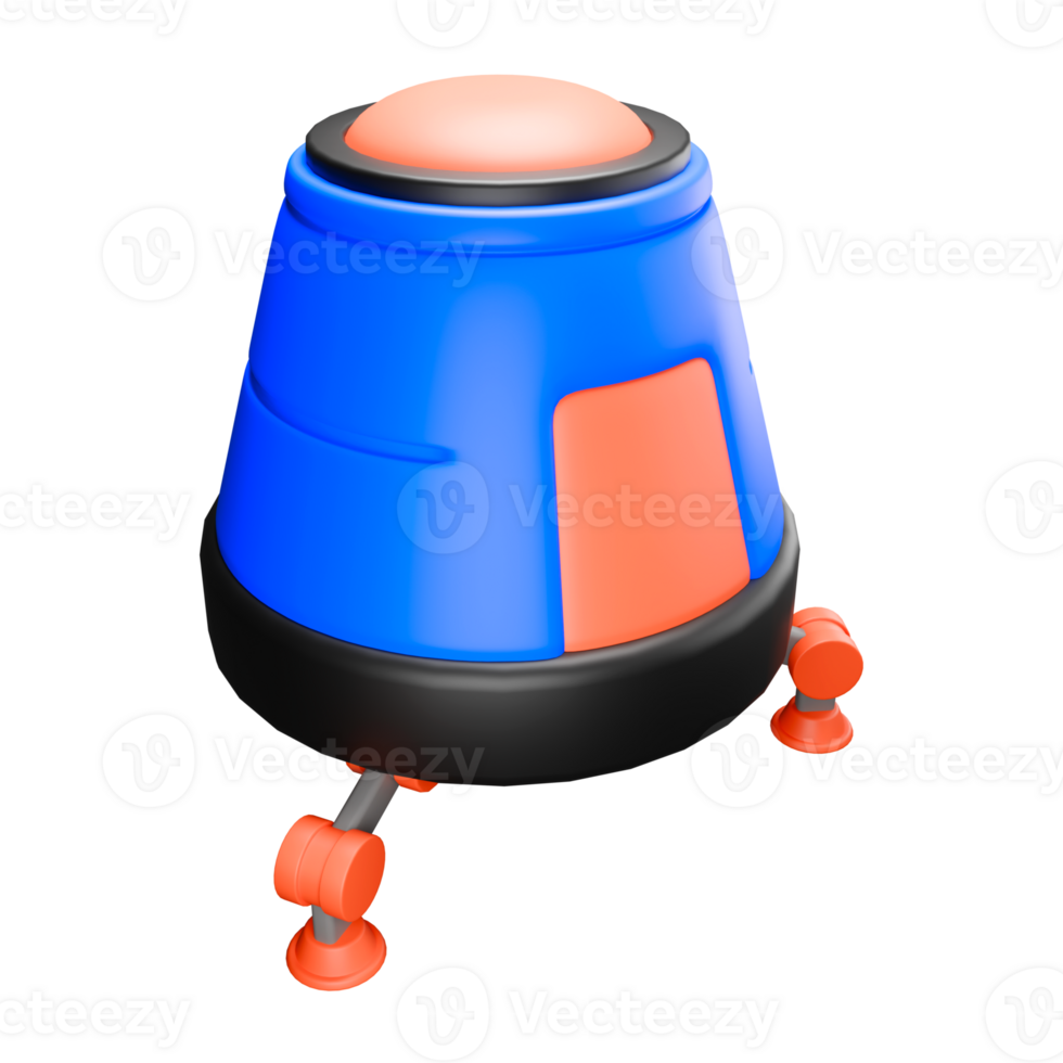 3d render illustration of blue space robotic png