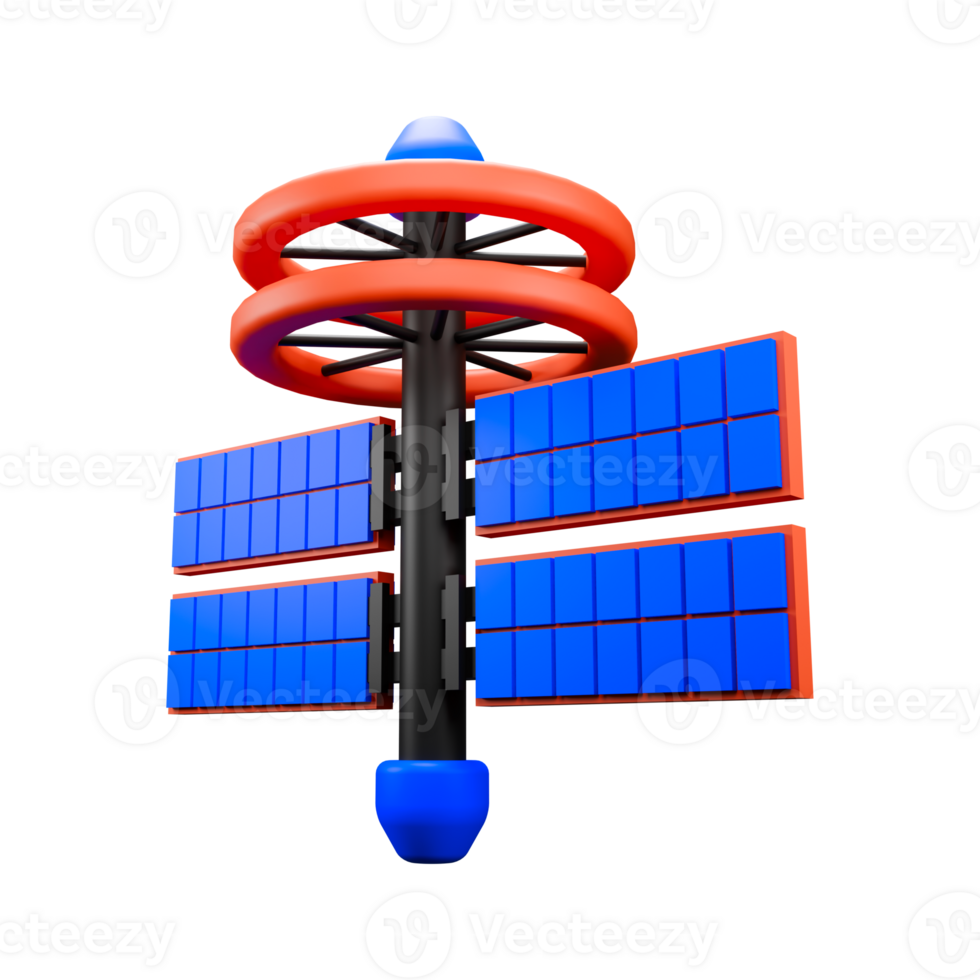 3d rendering illustration of Satria satellite png