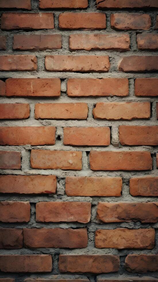 A vertical composition showcasing a weathered brick facade in soft tones, leaving clear negative space for text. photo