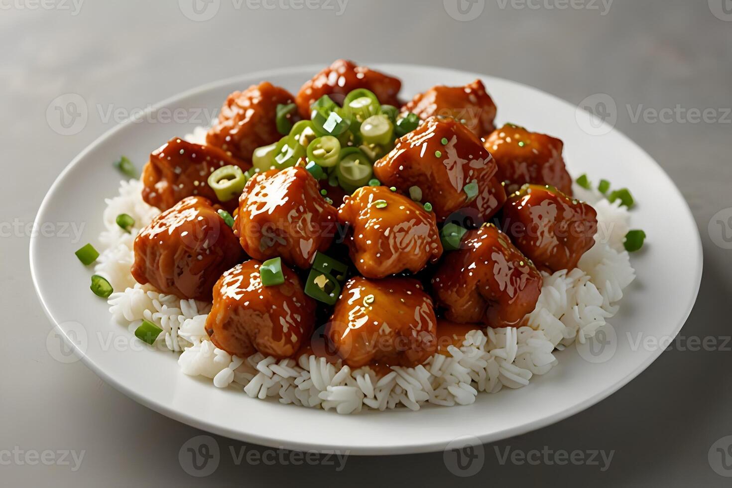 Orange Chicken With Rice photo