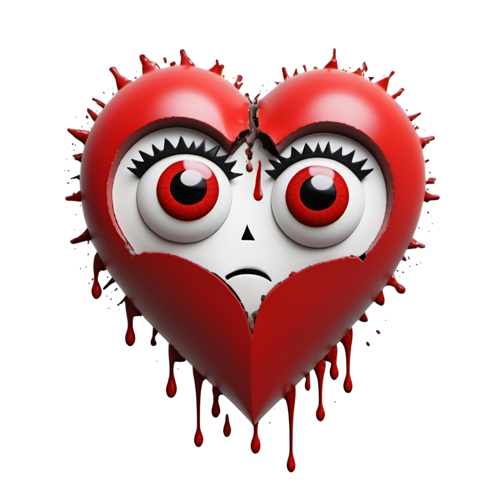 Red heart with wings icon on isolated background png