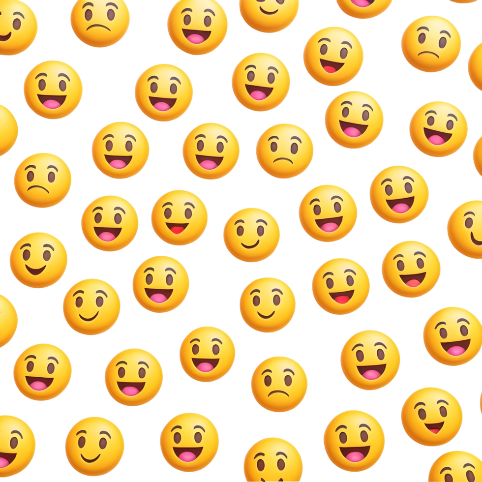 set of smileys imoji on isolated background png