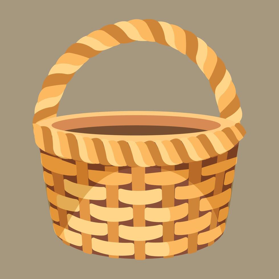Wicker Basket Illustration vector