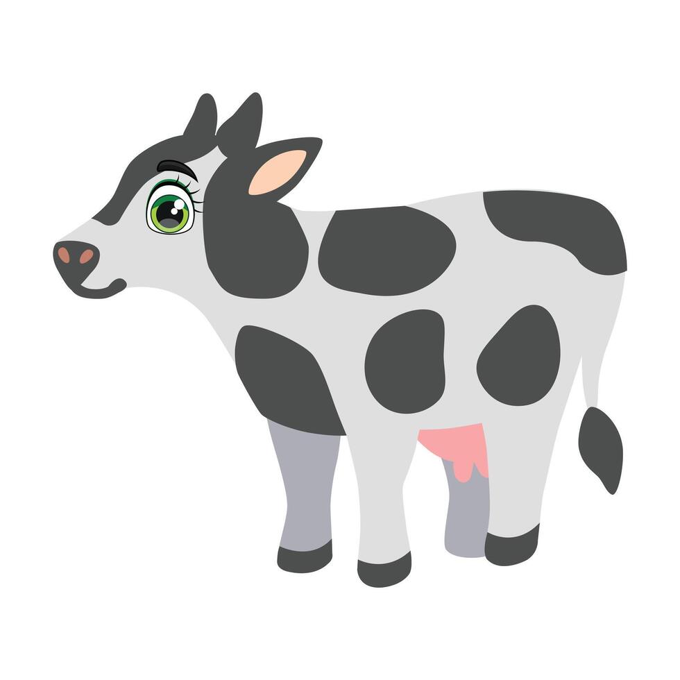 Black and White Calf vector