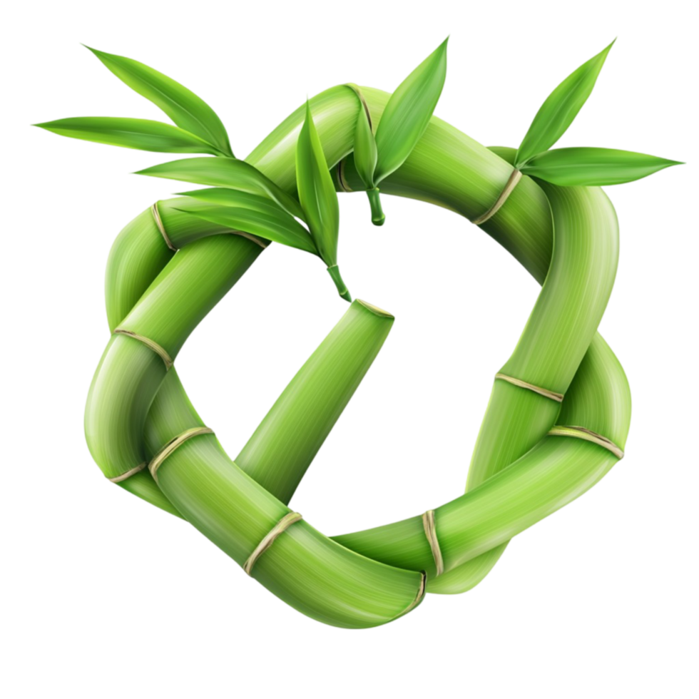 Green Bamboo Circular Arrangement png