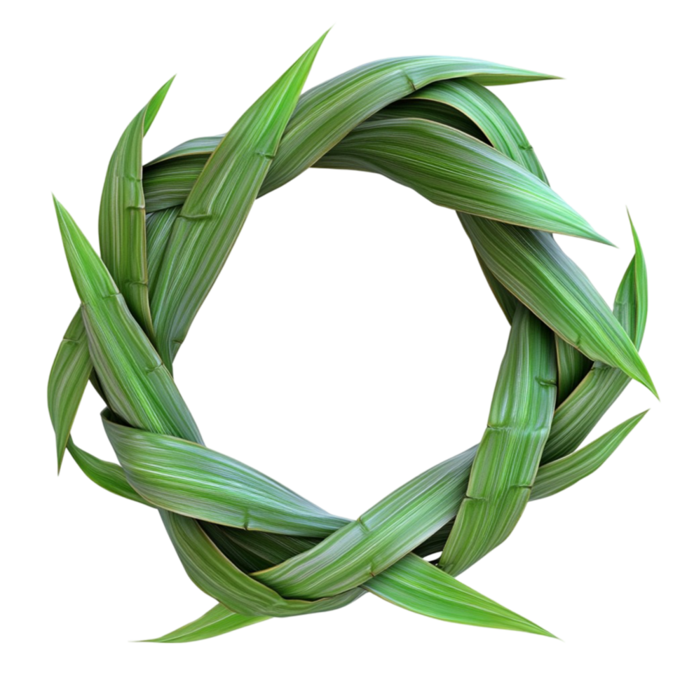 Wreath Made of Green Leaves png